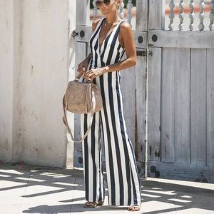 Vici Stripped Jumpsuit